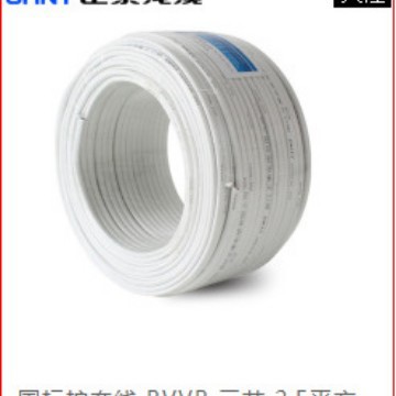 正泰电线电缆 平行线 明装电线 三芯护套线 BVVB 3*2.5平方100米
