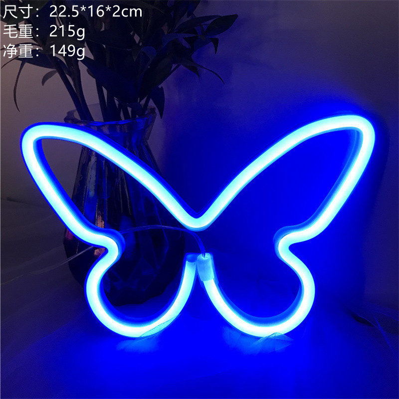Suministro directo de fábrica de luces LED de neón, luces decorativas de mariposas, nuevas luces de modelado de Planet, luces nocturnas en stock de Amazon