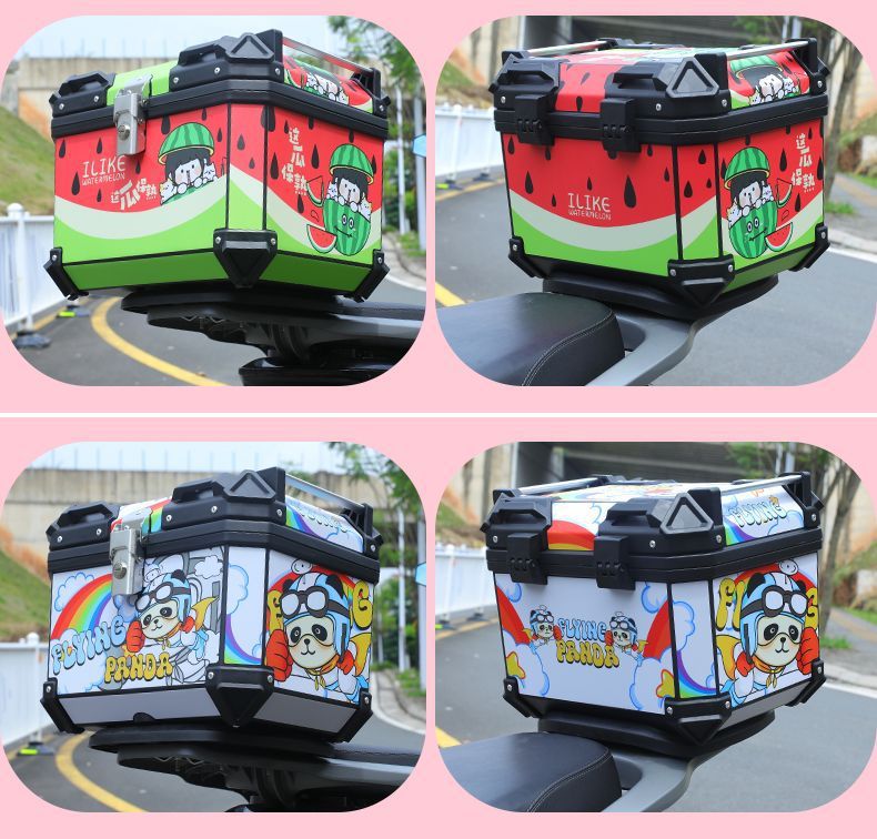 Suitable for motorcycle trunk motorcycle scooter toolbox electric motorcycle universal non-aluminum alloy large rear trunk