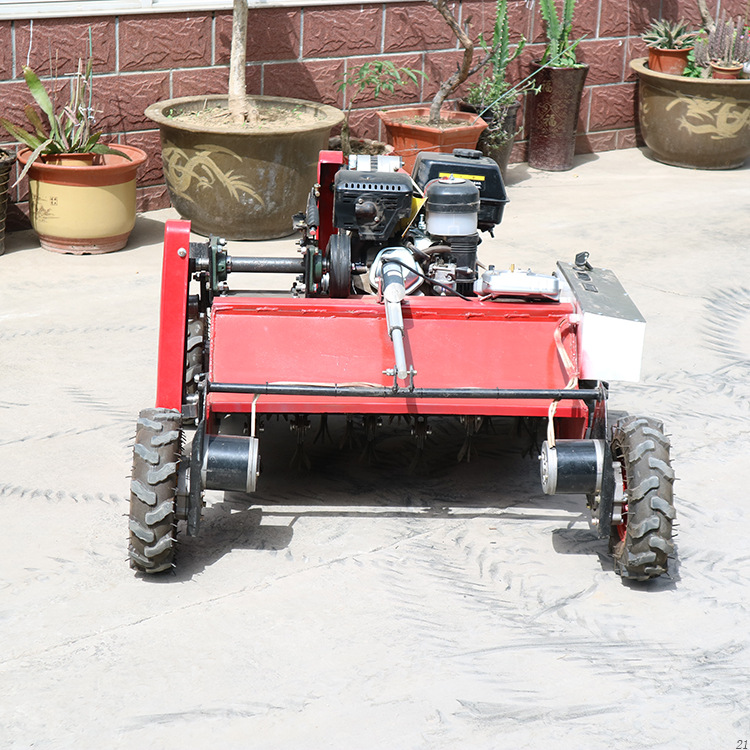 四冲程汽油轮式割灌机 遥控带四轮式割草机 园林草坪割草机