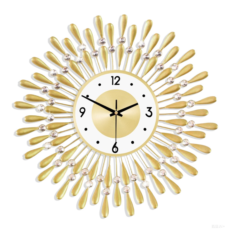 Reloj de pared creativo con diseño de cielo estrellado y gotas de agua, estilo europeo, decoración sencilla para sala de estar, silencioso, moderno y minimalista.