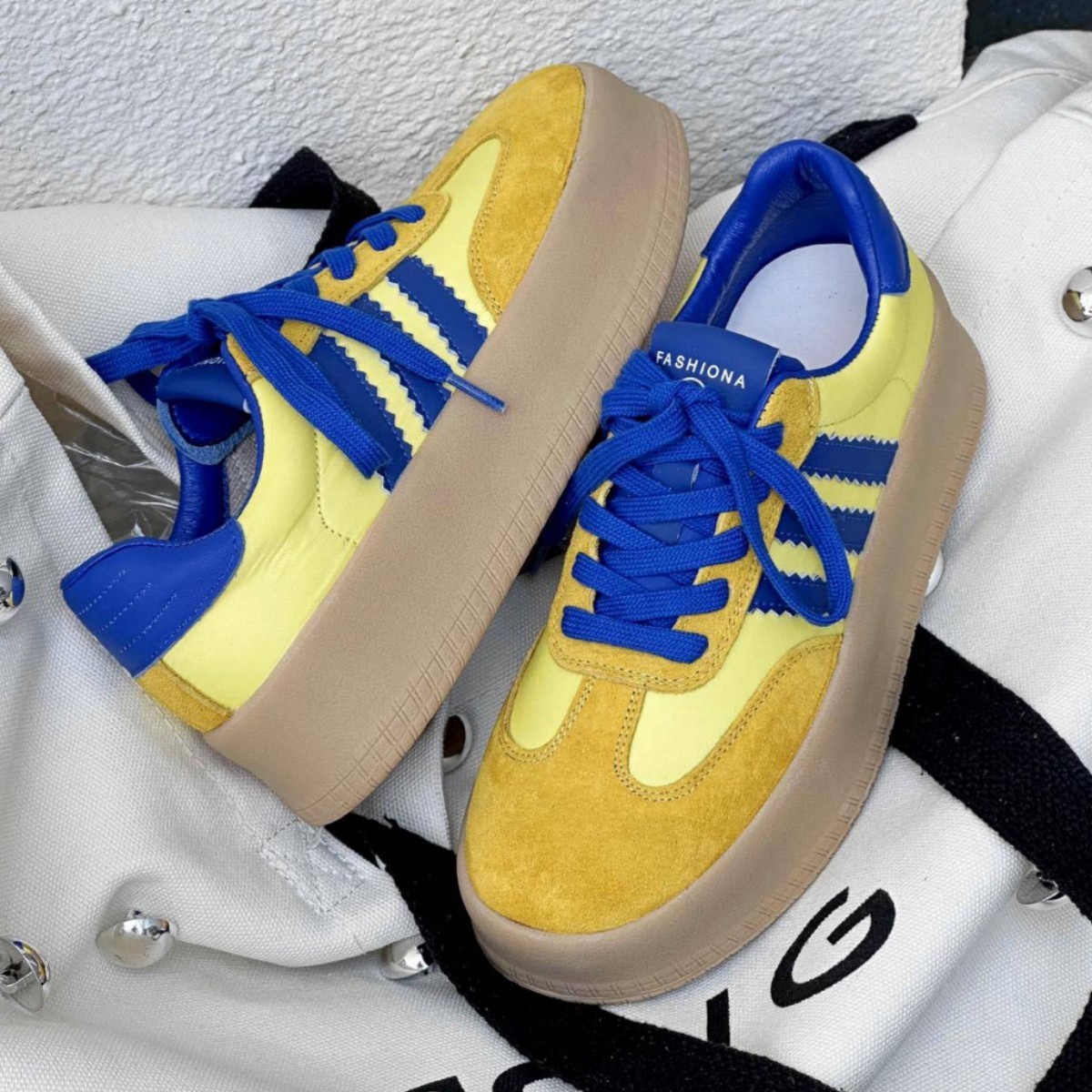 노란색 기모 안감