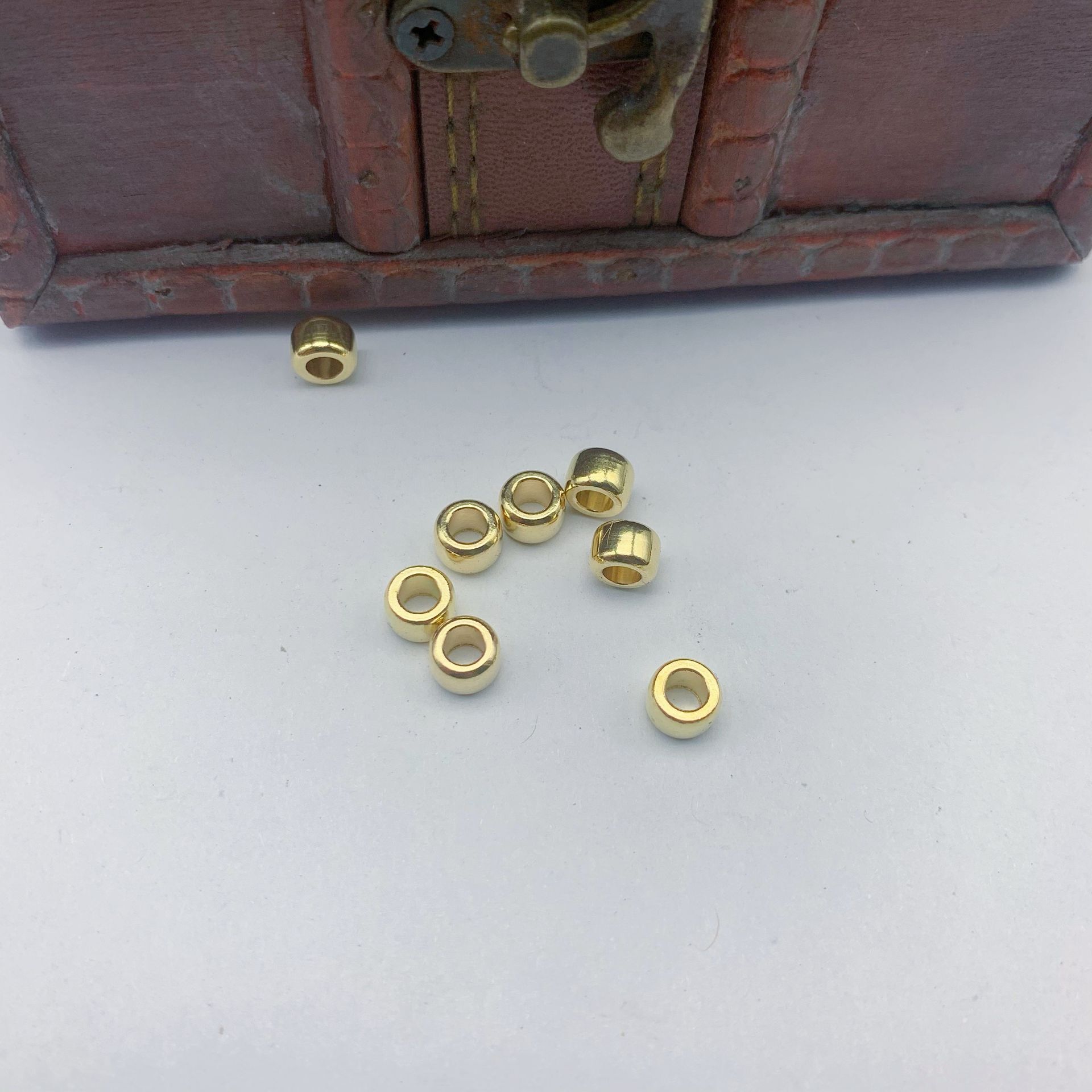 批发diy饰品配件黄铜圆铜株隔离株记子头计数法器伞绳定位结尾株