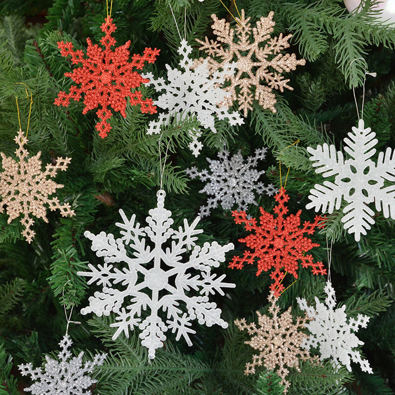 起爆金5cm 7cm 10cmクリスマスツリー藤条クリスマス雪花雰囲気装飾ストラップクロスボーダー工場直販|undefined