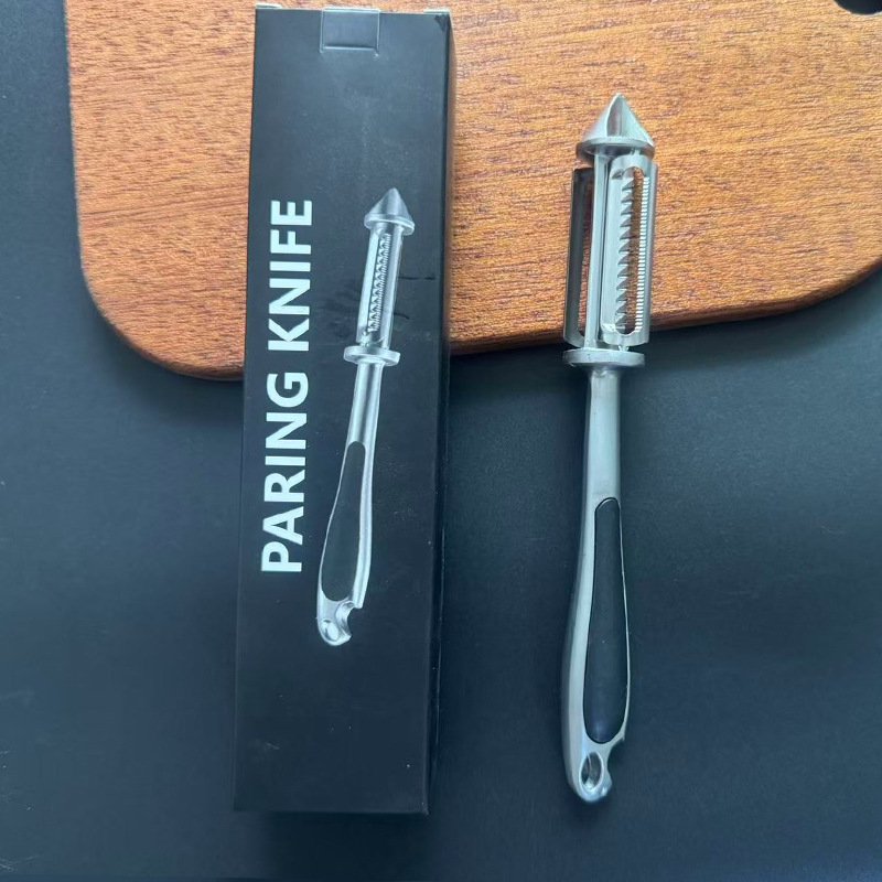 Alemana de aleación de zinc tres en uno pelador raspador multifuncional pelador de acero inoxidable rallador de cocina fruta de patata