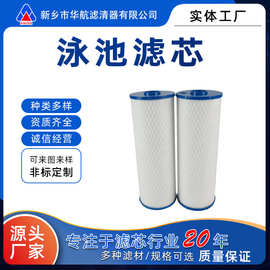 温泉水过滤器折叠大胖滤芯蓝色接口大流量折叠滤芯大胖游泳池滤芯