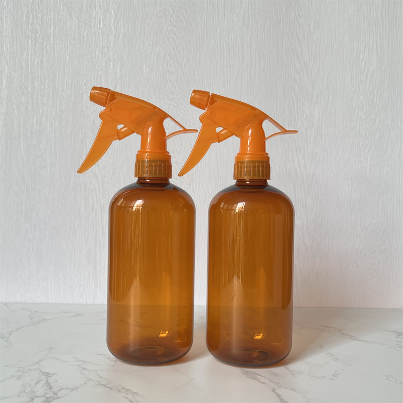 500ml透茶圆肩手扣式喷壶 空气清新剂喷雾瓶 宠物除臭剂PET塑料瓶