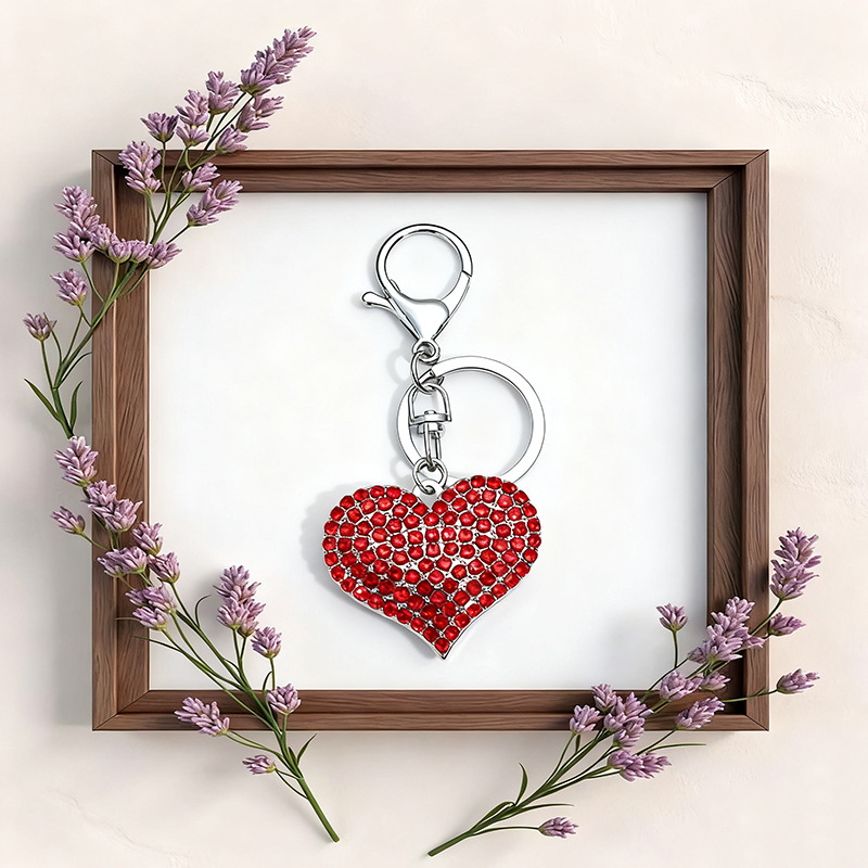 Transfronterizo nuevo diamante amor amor colgante moda universal hermoso pequeño regalo llavero bolso colgante personalizado