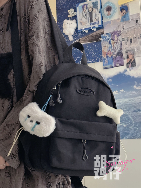 纯色百搭小书包女韩版少女学生迷你双肩包高颜值简约休闲mini背包|undefined