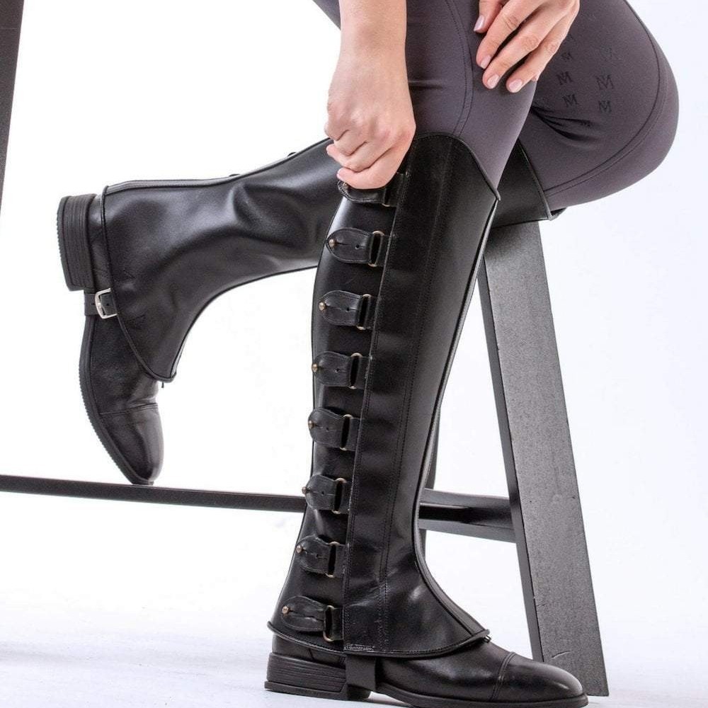 Medieval Renaissance Warrior Pu Leather Leggings Belt Buckle Boots Overshoes Cosplay Stage Props