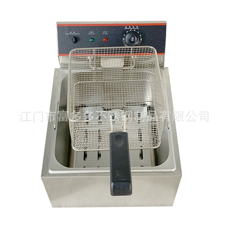 Коммерческая 11L одноцилиндровая мощная электрическая фритюрница большой емкости электрическая фритюрница утолщенная фритюрница Source оптовая продажа с фабрики