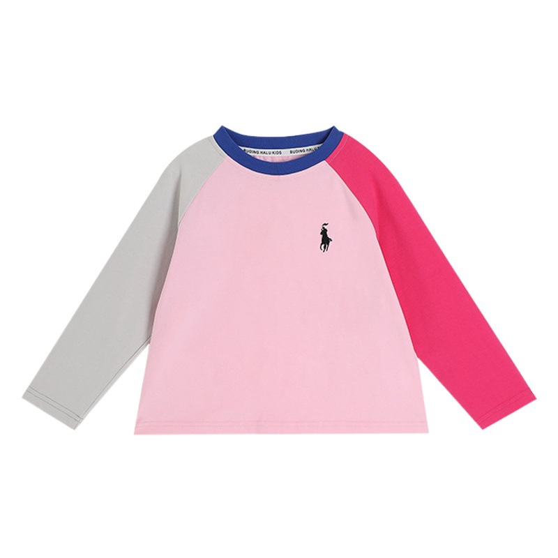 Momo ropa para niños camiseta de primavera y otoño para niñas 2023 nuevos niños de manga larga casual bebé algodón estilo occidental top