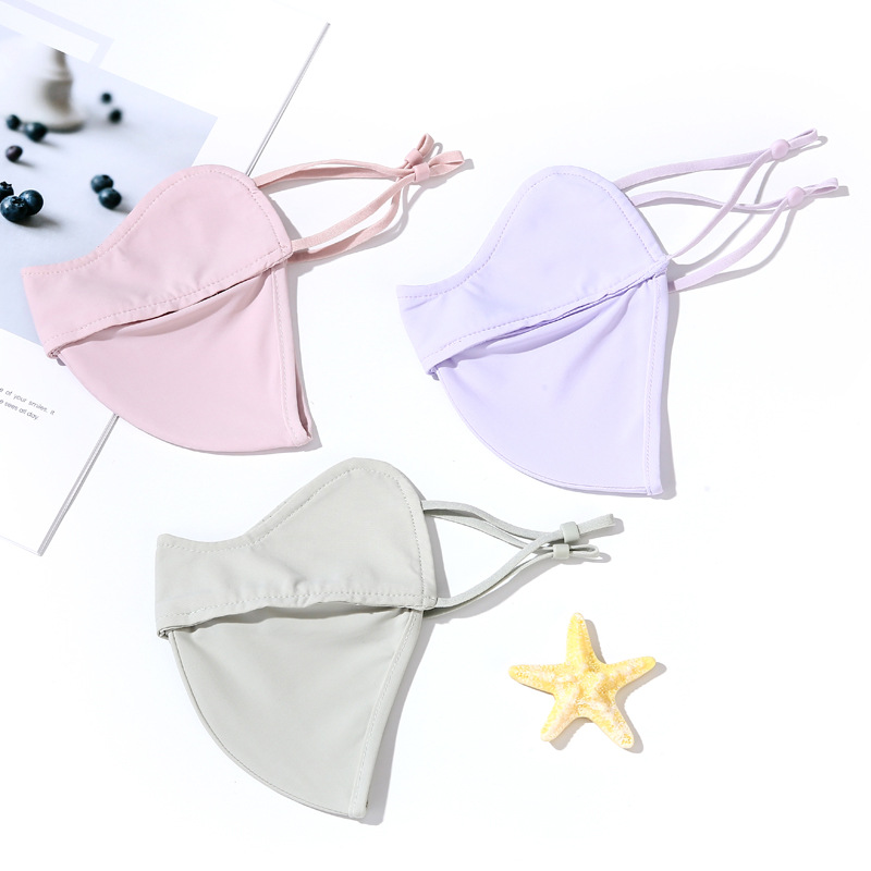 2024 verano nueva máscara solar transpirable de hielo para mujeres máscara solar UV de nylon