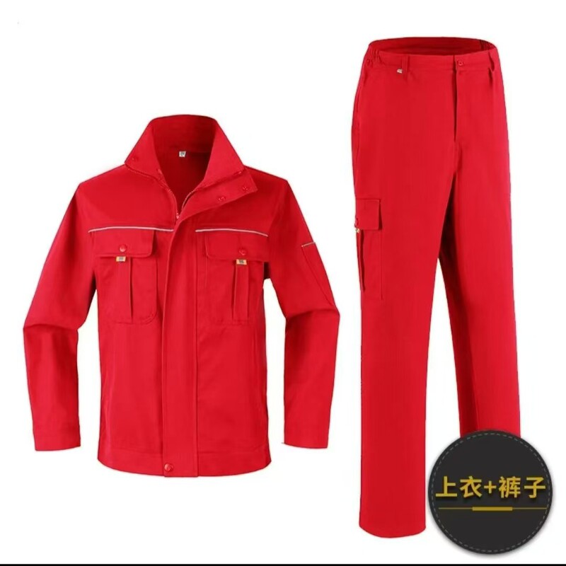 纯棉工作服男装上衣立领长袖电焊电力防烫劳保服套装定制耐磨防烫|undefined