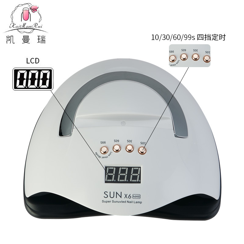 280W de alta potencia de la lámpara de manicura de manicura de manicura de manicura de aceite de goma lámpara de fototerapia de manicura de secado rápido máquina de manicura transfronteriza Sunx6max