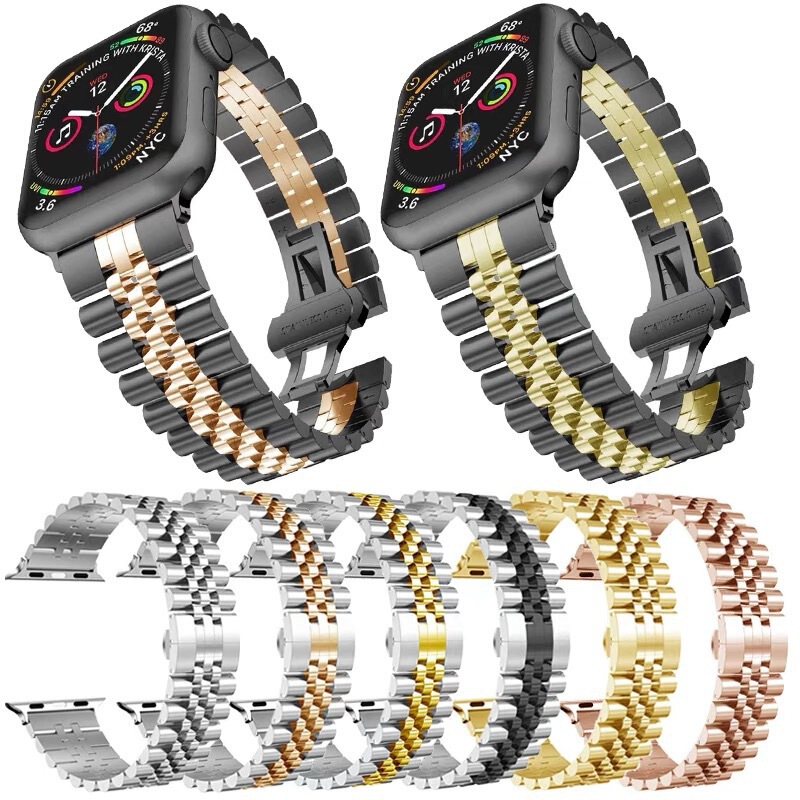 Suitable for Apple Watch 9 10 S11 Five-Link Stainless Steel Watch Band Samsung Huawei 20mm 22mm Metal Wristband Suitable for Apple Watch 9 10 S11 Five-Link Stainless Steel Watch Band Samsung Huawei 20mm 22mm Metal Wristband