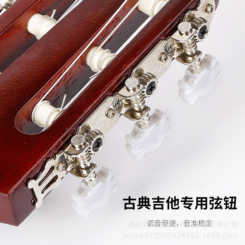 Guitarra guitarra clásica de 39 pulgadas guitarra clásica kabart instrumento musical fábrica completa de tilo acabado brillante Esquinas redondeadas