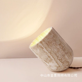 侘寂风卧室床头台灯感复古装饰氛围摆件奶油风中古艺术客厅灯