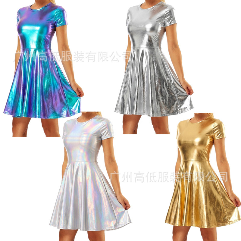 New European and American cross-border AliExpress leather dresses, available in multiple colors and sizes, sexy women's clothing wholesale