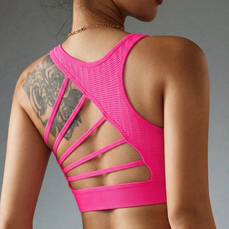 European and American Style Breathable Sports Bra for Women, Suitable for Running, Shockproof Yoga Wear, Pilates Fitness Sports Vest European and American Style Breathable Sports Bra for Women, Suitable for Running, Shockproof Yoga Wear, Pilates Fitness Sports Vest