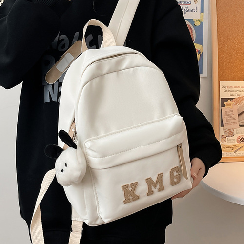 新款学生书包韩版潮流字母初高中校园双肩包大容量旅行电脑背包