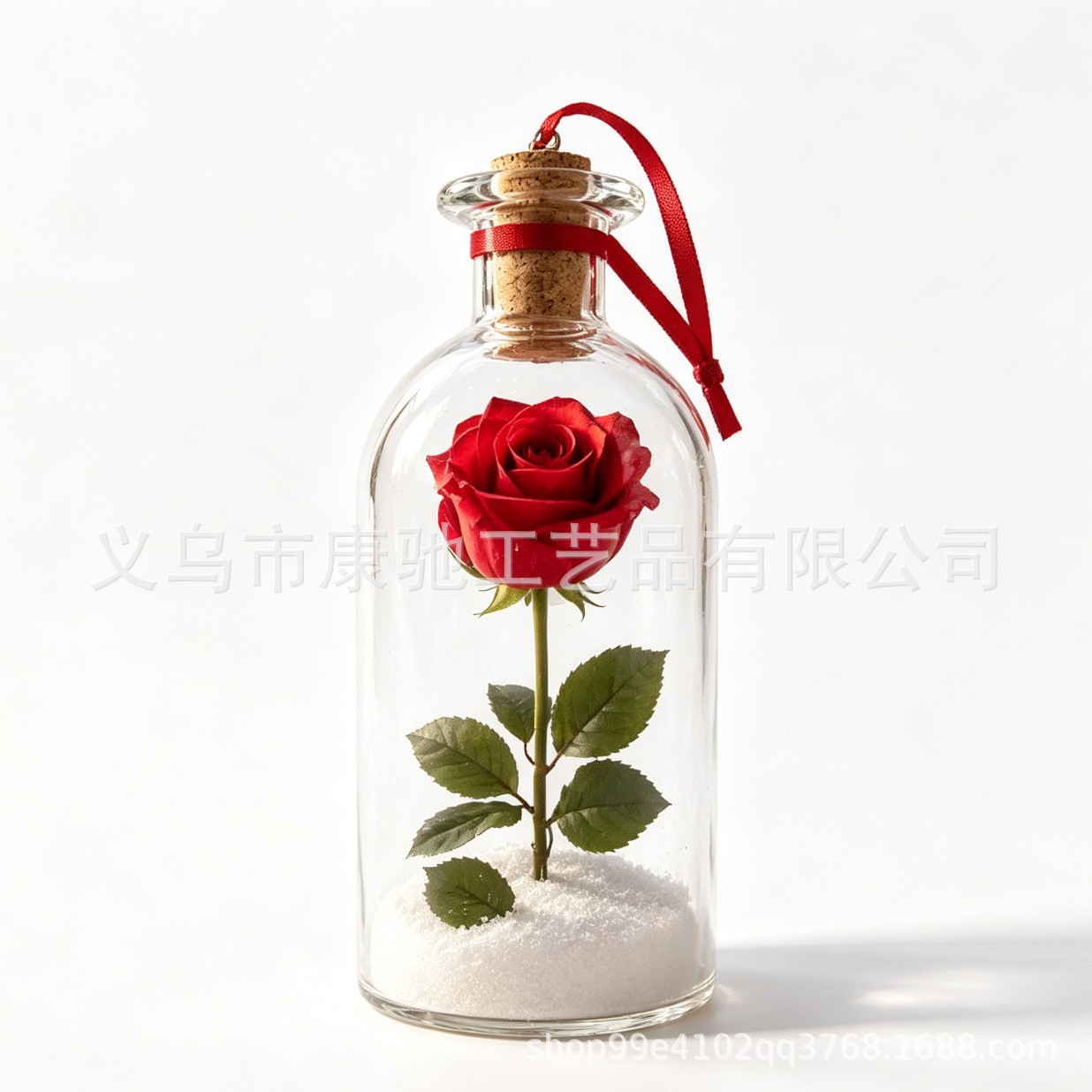 录音圣诞树瓶中信-玫瑰