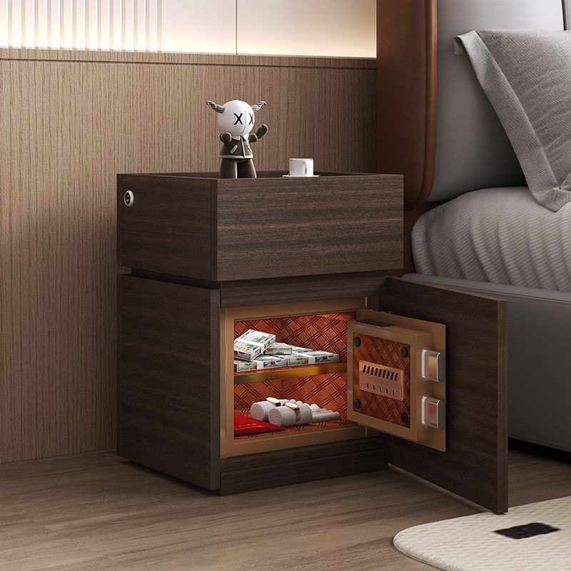 Mini Table Top Safe Simple Modern Smart Bedside Table Safe Integrated Wireless Charging ...