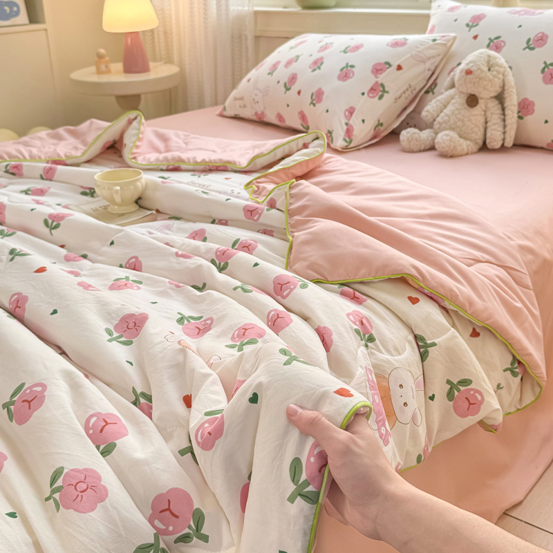Garden Bunny-10% relleno de soja no es fácil de correr, el algodón es suave, agradable para la piel y puede dormir desnudo