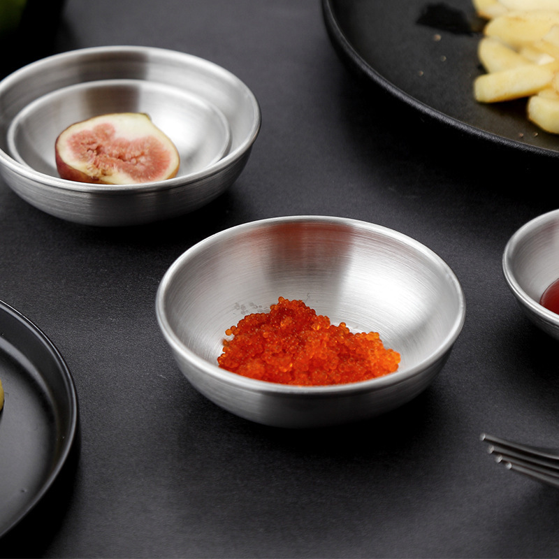 韓国料理家庭用調味料皿ステンレス小皿ソース皿|undefined