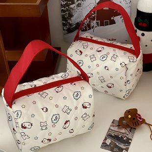 Cat Large Capacity Portable Cosmetic Bag 2025 New Portable Storage Bag Toiletry Bag Three-dimensional Super Cute Handbag