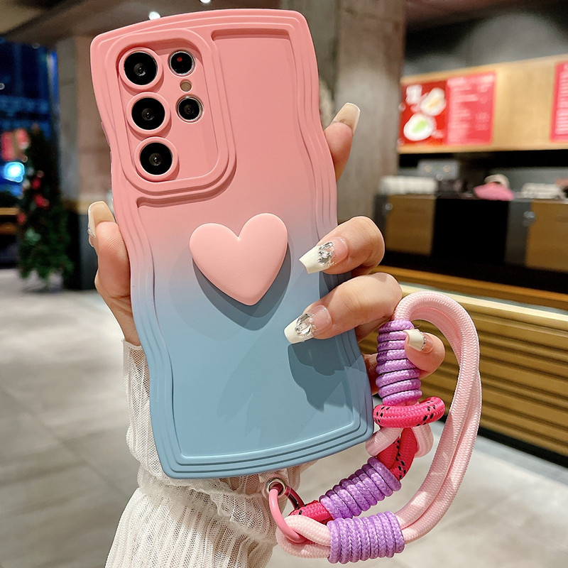 For Samsung S25ultra Phone Case A15 Love S21 Lanyard A53 Advanced Sense S24fe Liquid S20a32