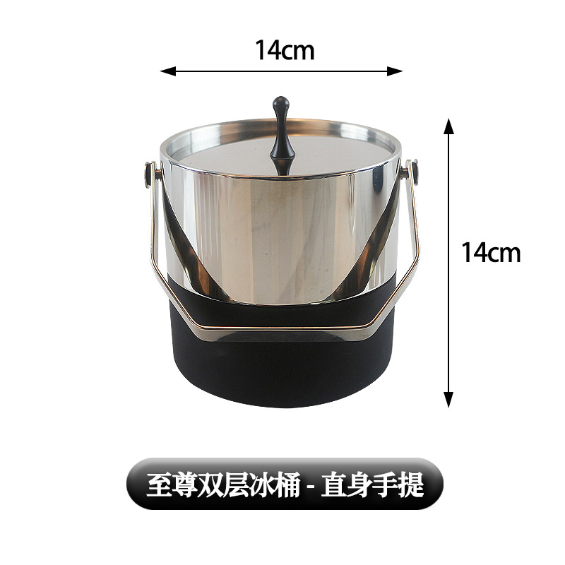 Bar de hielo comercial de acero inoxidable de doble capa gruesa con cubierta barril de hielo refrigerante barril de hielo aislante barril de cerveza barril de champán