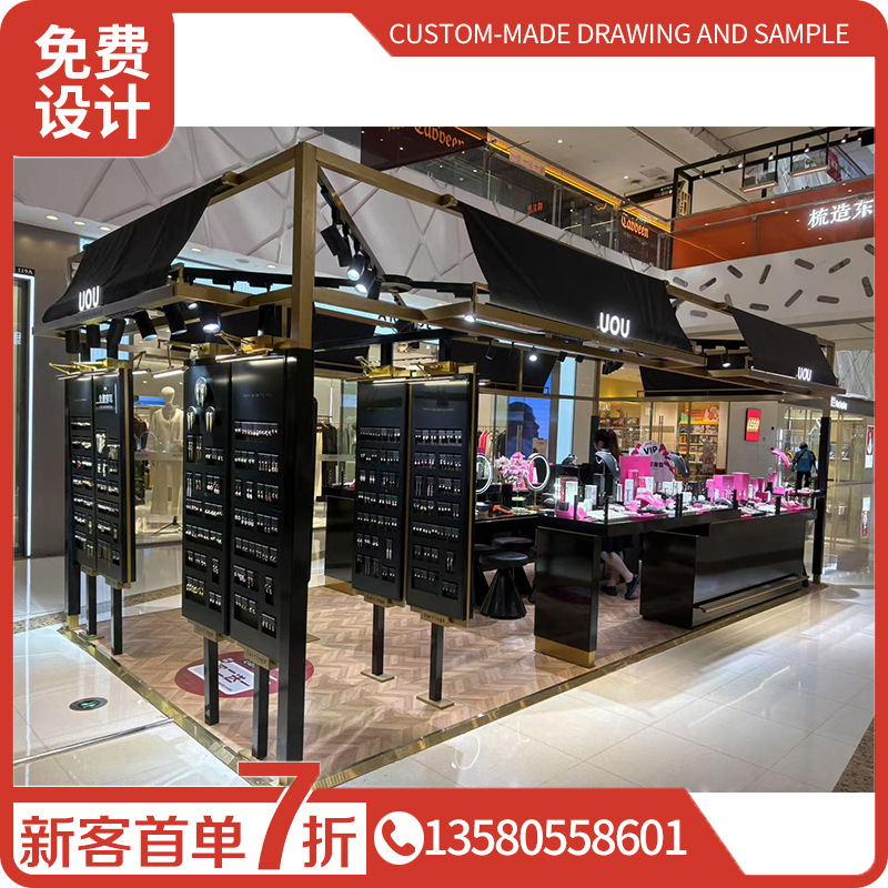 银饰品展示柜饰品柜首饰展示柜 商场中岛柜框架眉头 不锈钢展示架