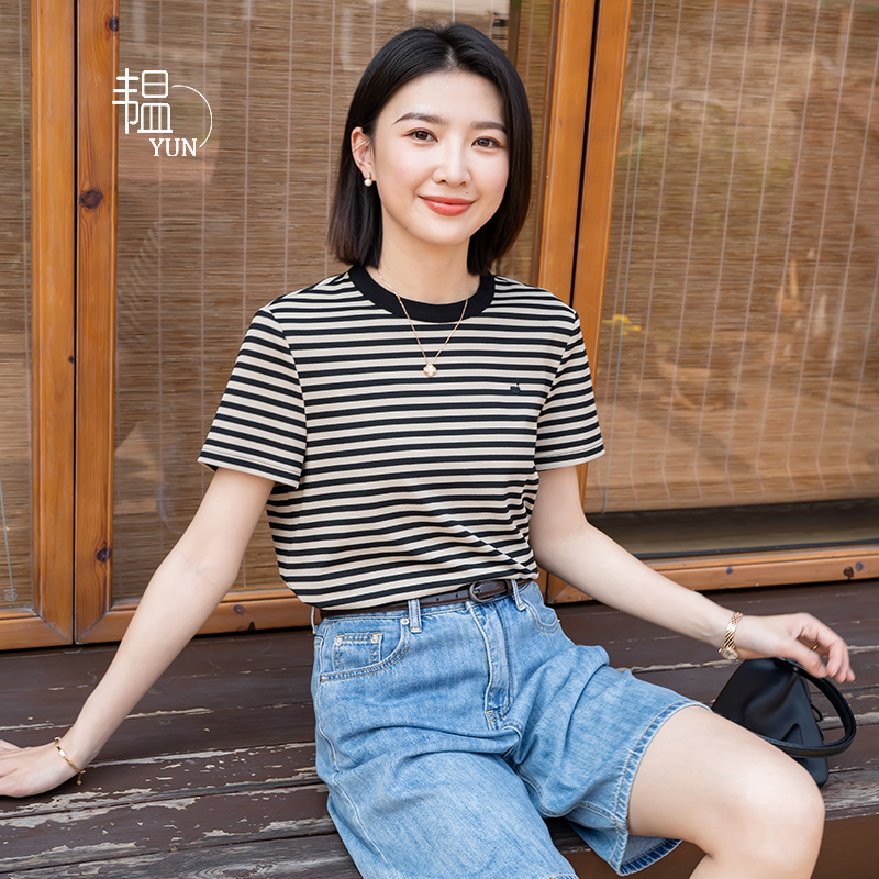 네이비 쌀 화이트 스트립