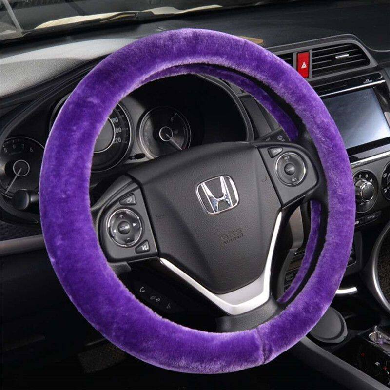All-Season Winter Short Plush Car Steering Wheel Cover, Trendy Brand, Non-Shedding, Non-Slip, Warm Handle Cover