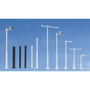 3.9m 5m Metal Monitoring Pole Traffic Road Grab Monitoring Light Pole Hot Galvanized Monitoring Octagonal Pole