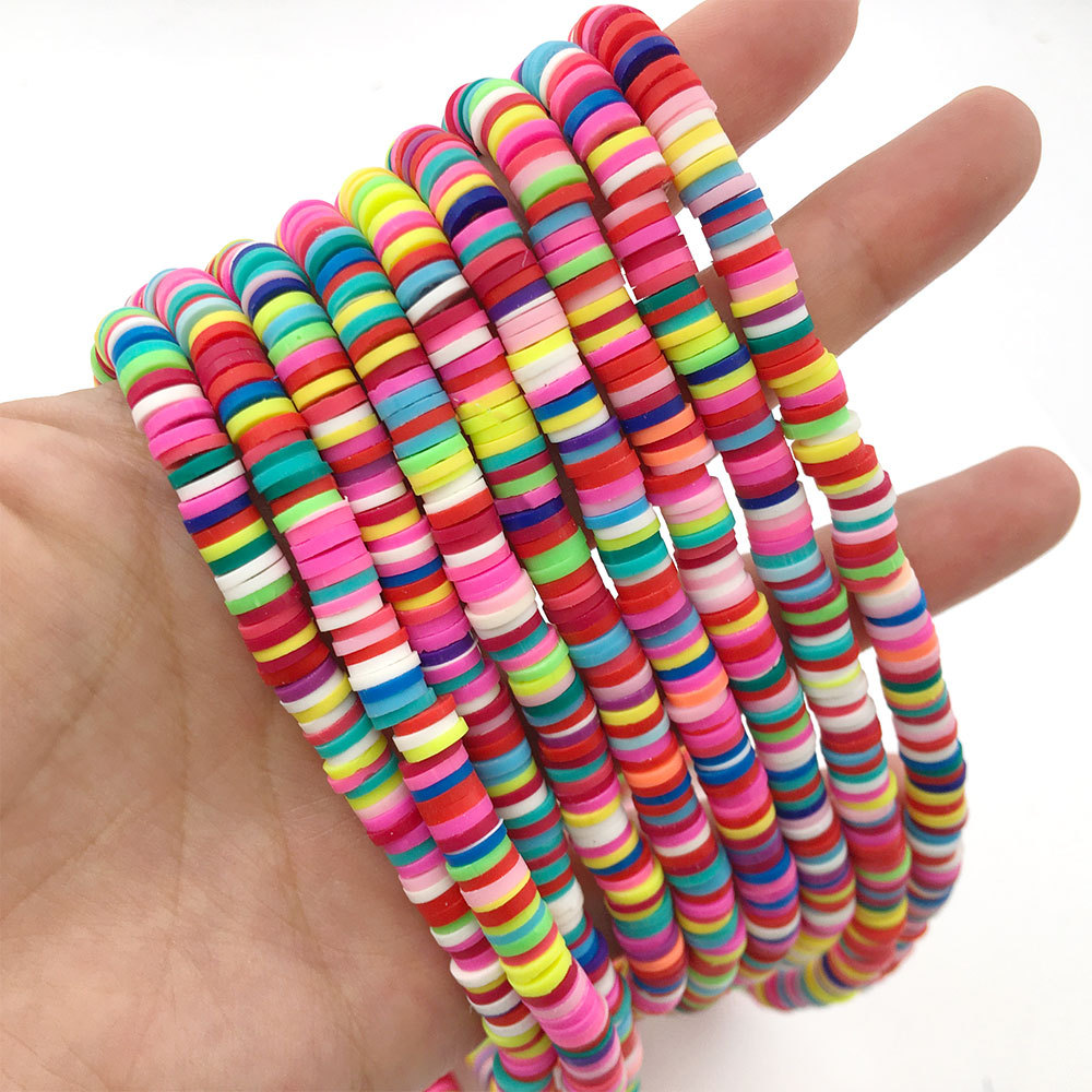 1 Set Diameter 6 Mm Hole 2~2.9mm Soft Clay Solid Color Beads display picture 7