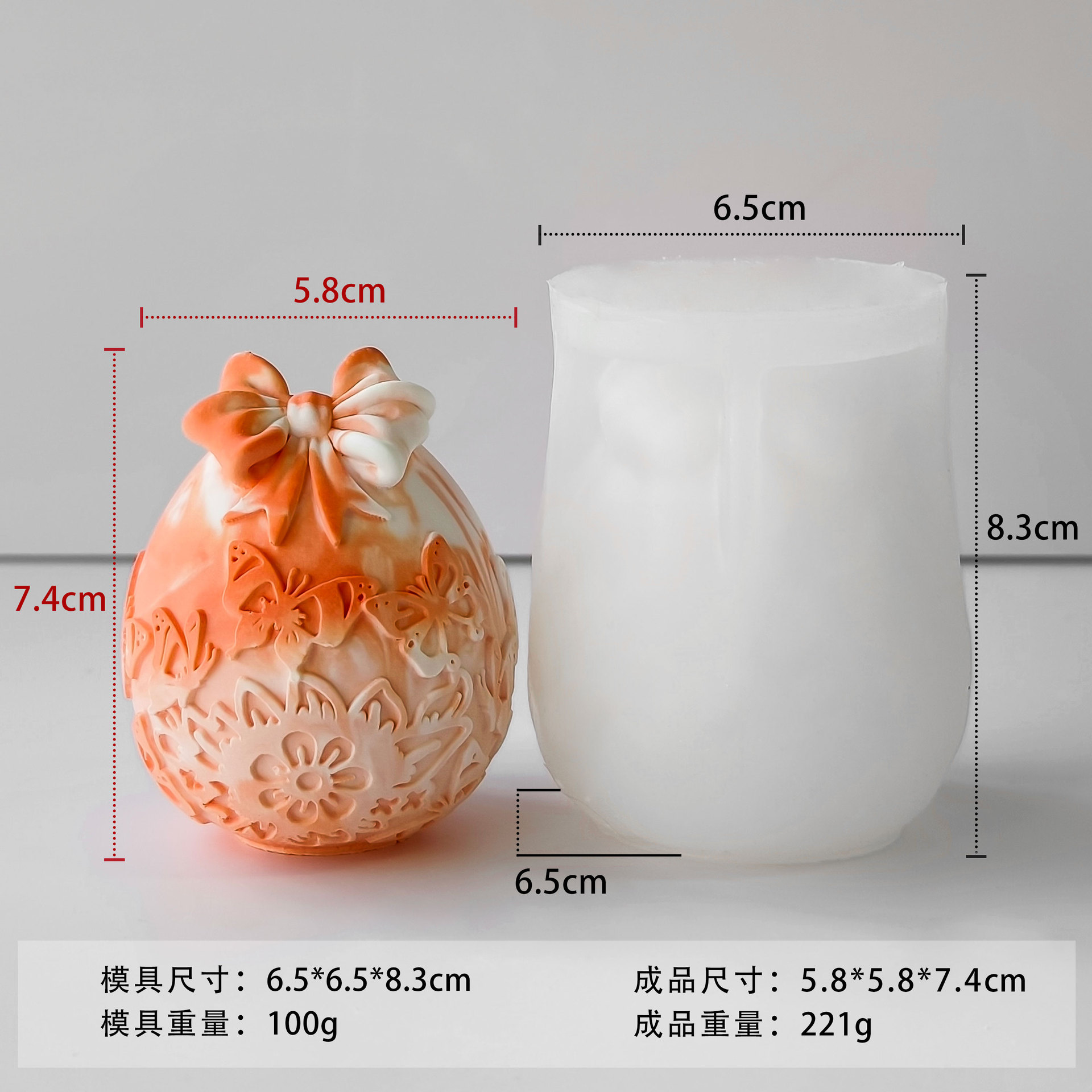 Jiahui Mei huevo de Pascua molde didiy huevo conejo jabón hecho a mano molde adornos de banda magnética