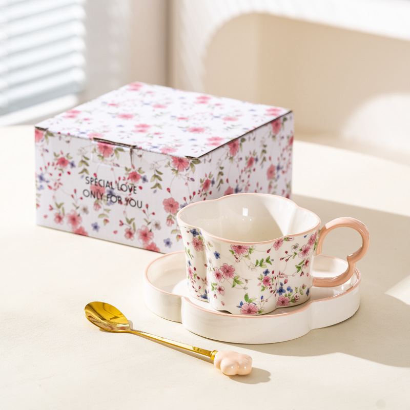 Tazas de café de alta calidad, tazas de té de la tarde de alta calidad, caja de regalo, regalo de boda, regalo de mano