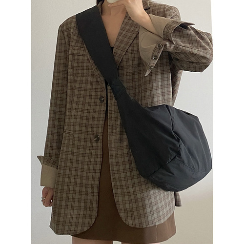 Women's Crossbody Bag 2024 Autumn/Winter New Arrival Large Capacity Dumpling Bag Down Cotton Simple and Versatile Single Shoulder Bag