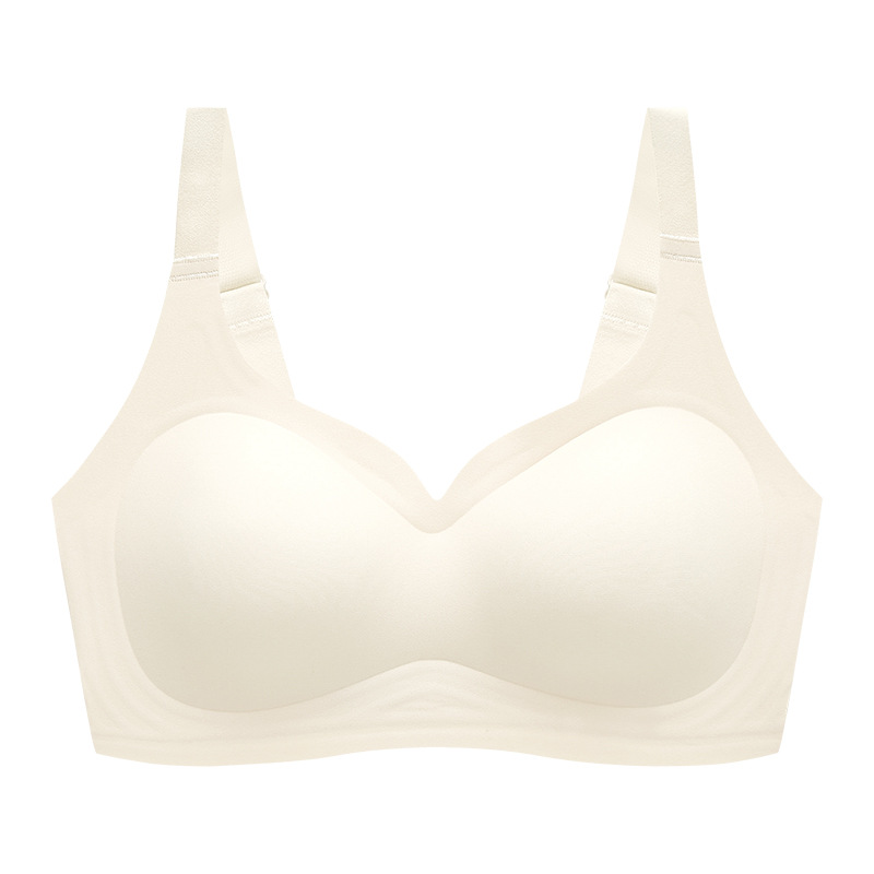 2024 nuevo producto de alta calidad sin marca ropa interior delgada gran pecho pequeño ajuste anti-caída sin anillo de acero sujetador