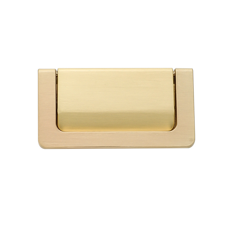 Perforación sin agujeros invisibles de bolsillo simple puerta de cajón de tapa abierta anillo de pulsador de mano escondido de pulsador de tatami