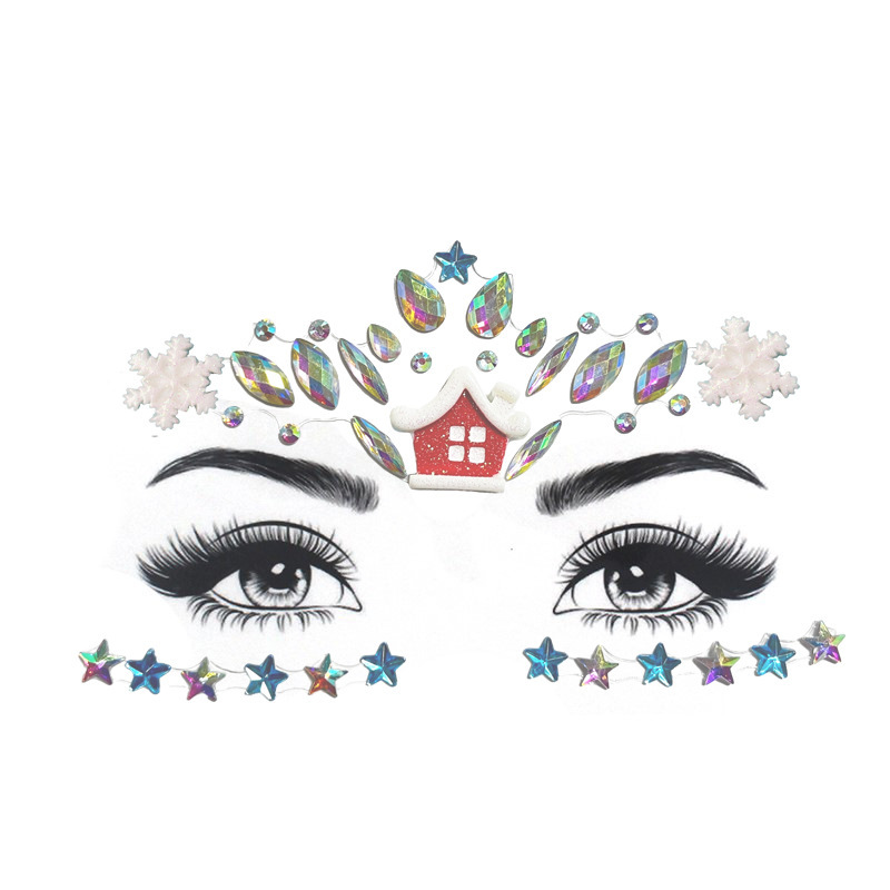 Christmas New Style face diamond stickers face diamond face accessories music festival party Easter stickers tattoo stickers Christmas New Style face diamond stickers face diamond face accessories music festival party Easter stickers tattoo stickers