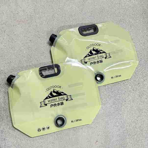 现货8L户外水袋 厂家直销可折叠重复使用食品级水袋   8L现货