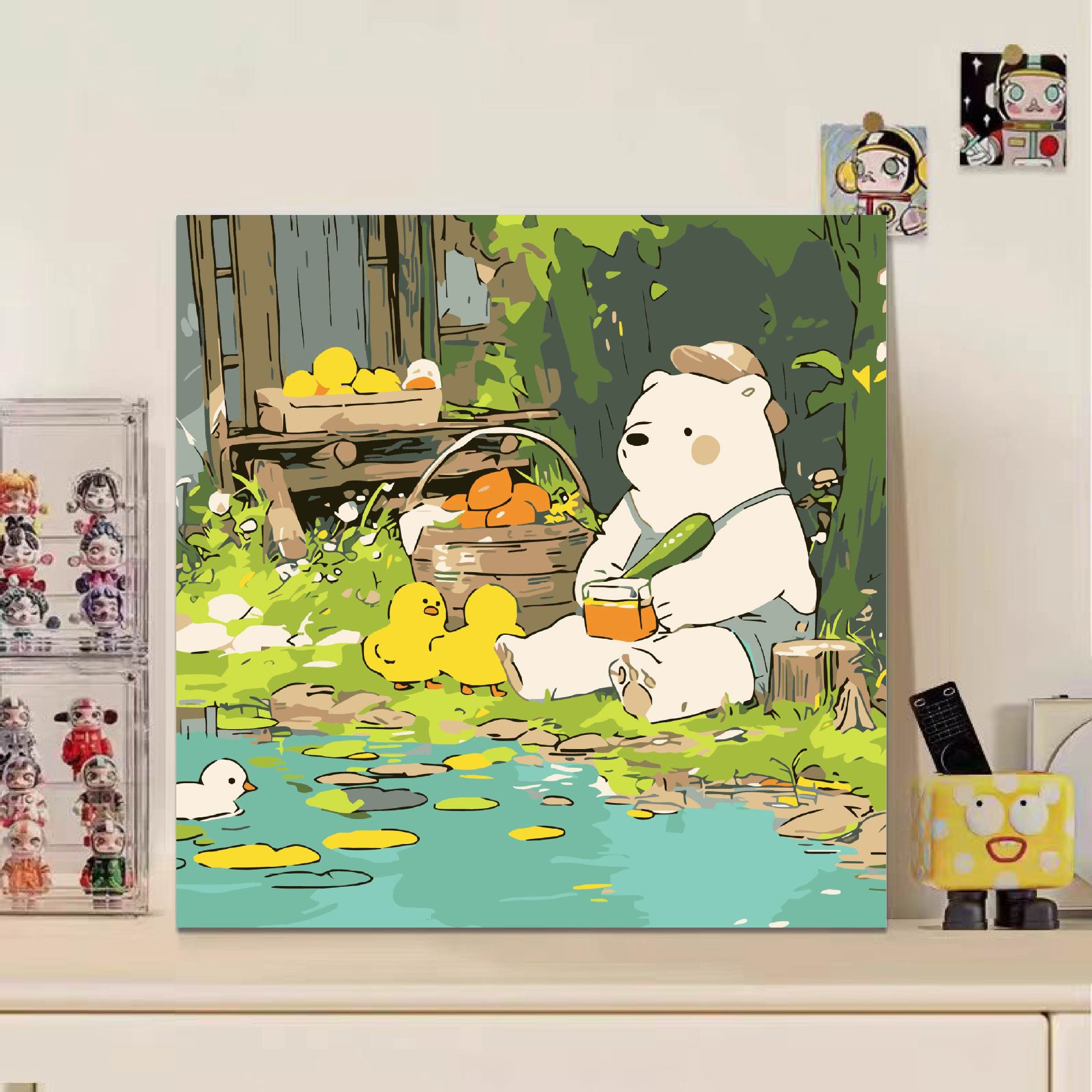 Niños didiy pintura digital acrílico relleno de pintura de dibujos animados pintura de pintura a mano 20 * 20