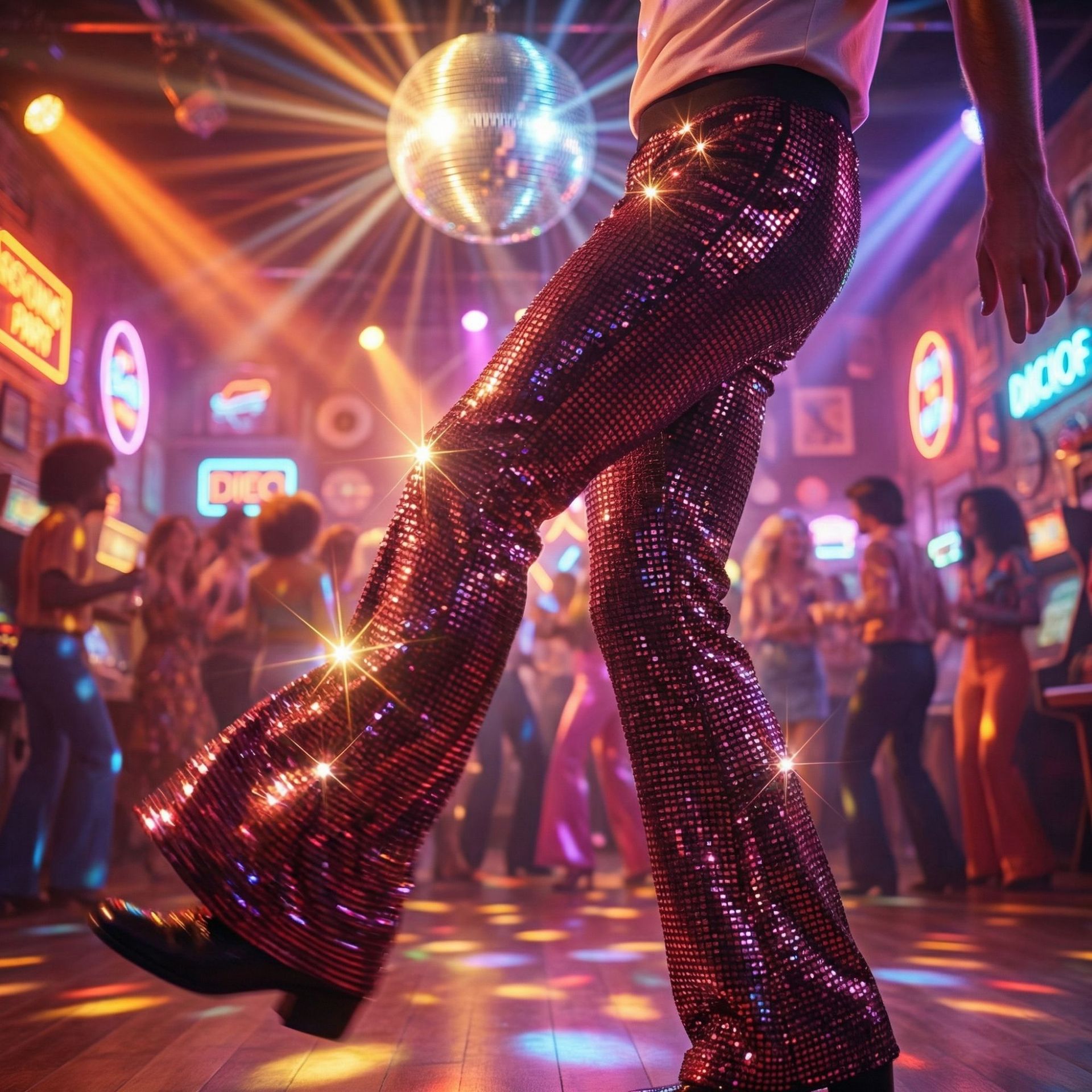 Cross-Border 2025 Foreign Trade Summer New Style European and American Sequined Silver Flared Pants Stage Performance Casual Pants