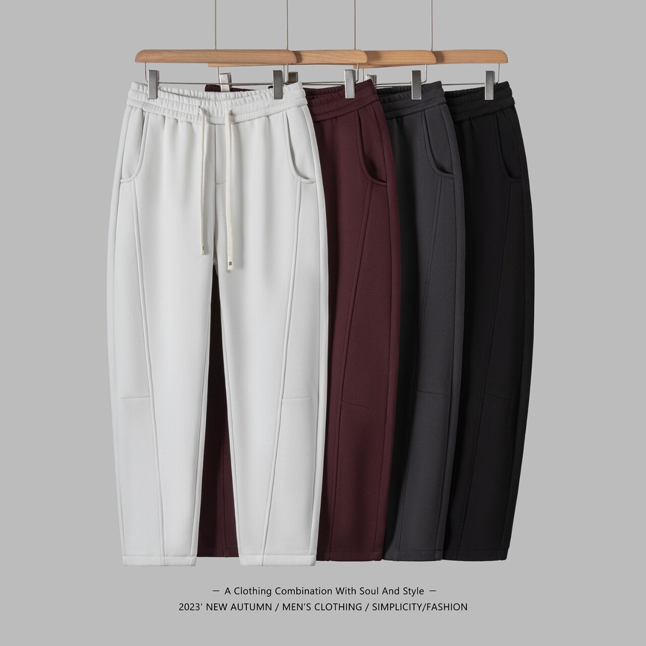 Sports pants men's heavy machete pants banana straight pants! 2025 Spring and Autumn New Pants Sweatpants Casual Long Pants