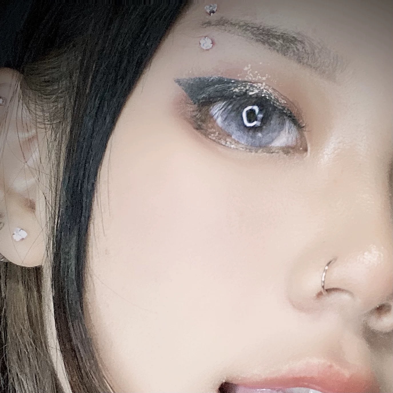 Red 316L Surgical Steel Curved Barbell Eyebrow Piercing Jewelry 12mm Bar 1.2mm Thick detail image 4