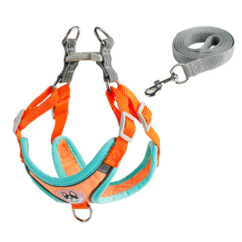 Manufacturer Pipitao Suede Adjustable Reflective Chest and Back Traction Rope to Prevent Break-Out Dog Walking Rope When Going Out