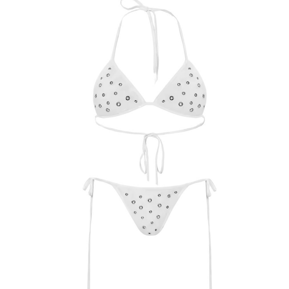 Personalidad sexy moda cruzada caliente bikini Europa y América trajes de baño de mujer transfronterizos correa dividida trajes de baño sexy al por mayor